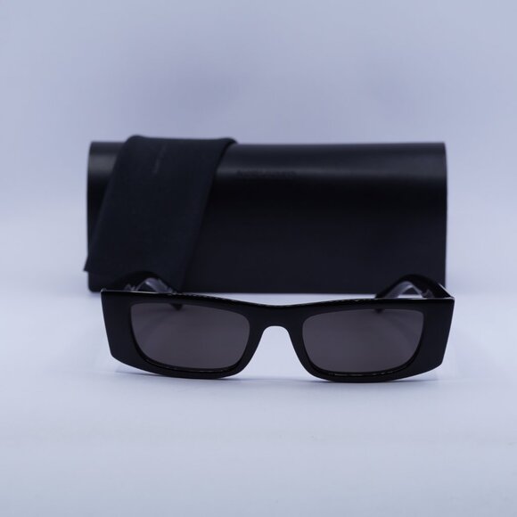 Saint Laurent SL553 001 Rectangle Sunglasses - Black - Picture 3 of 11